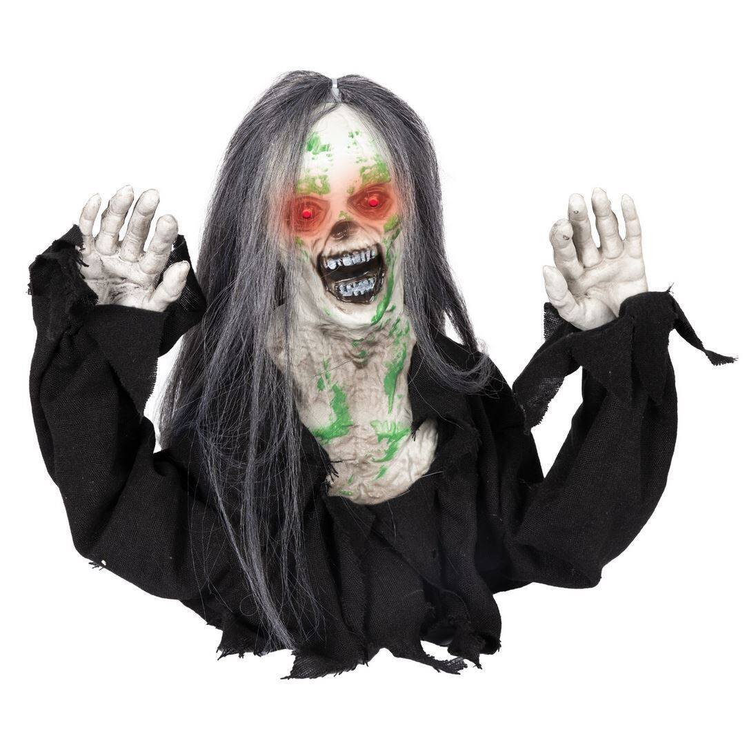 Kruipende Zombie Halloween Pop met Beweging, Geluid en Lichtjes 35cm NIEUW 2025