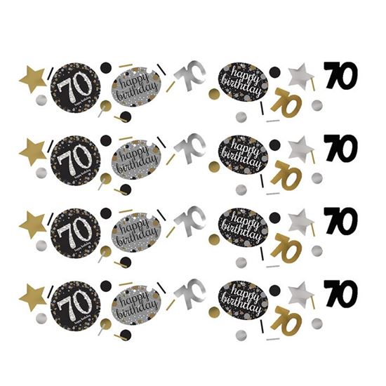 Tafel Versier Confetti Sparkling Gold 70 jaar