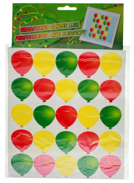 Zelfklevende Sticker Ballonnen Rood-Geel-Groen