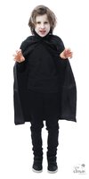 Kinder Cape met Kraag Zwart 90 cm