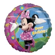 Ballon helium rond Happy Birthday Minnie Mouse