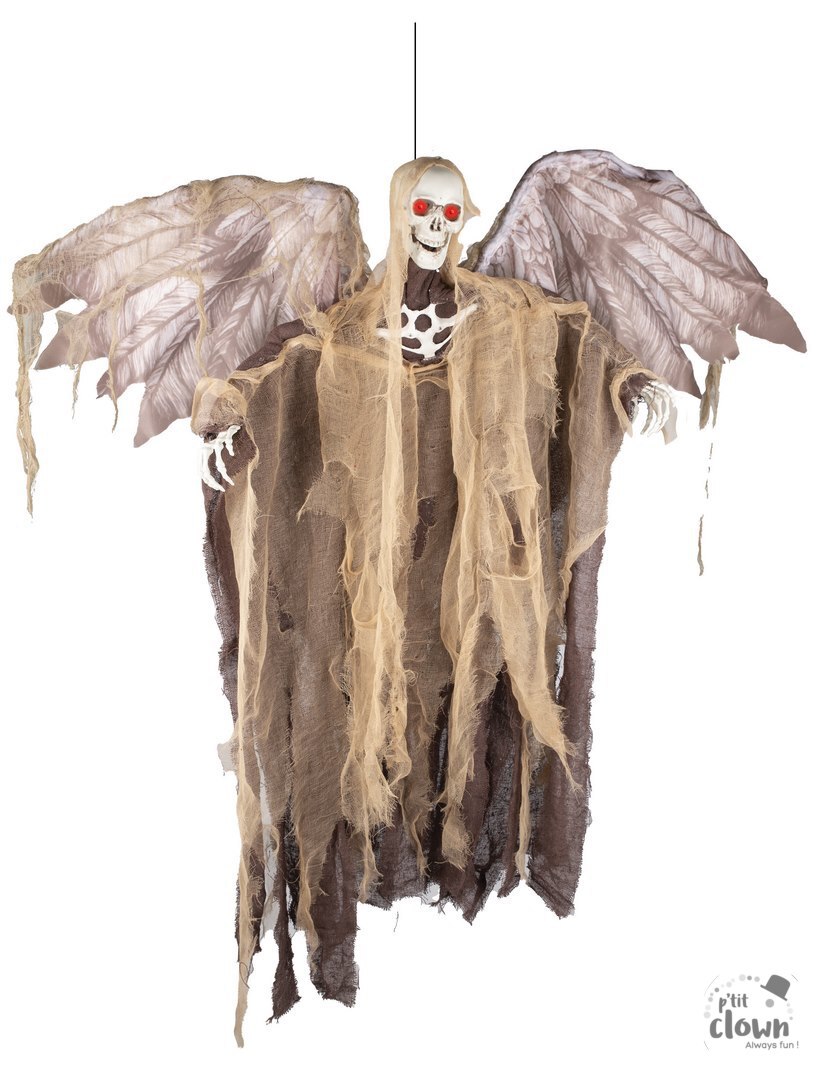 Halloween Animatiepop Fallen Angel met Licht en Geluid 70 x 130cm