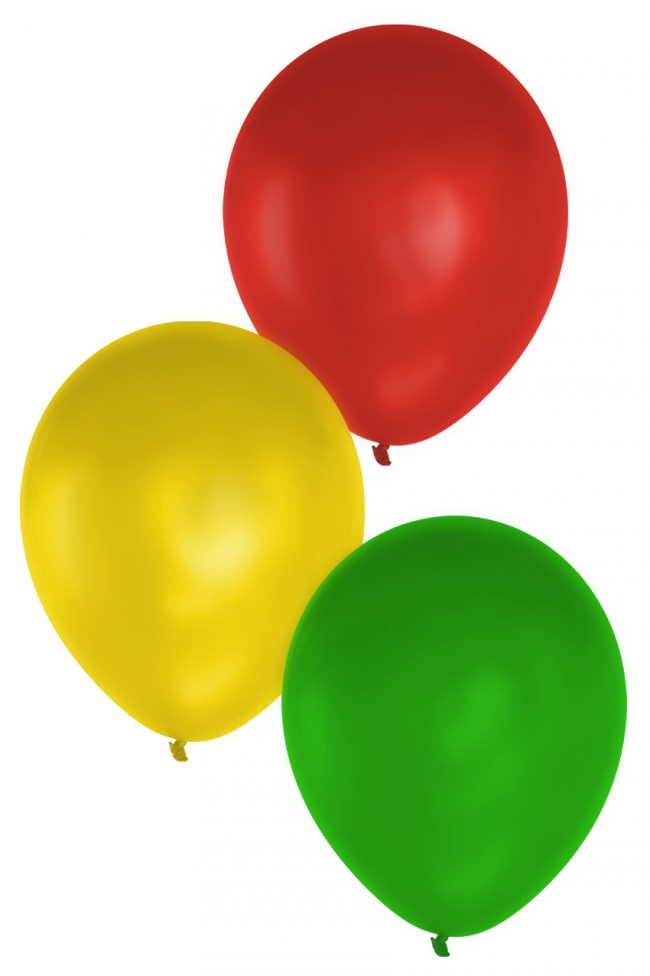 Ballonnen Rood-Geel-Groen 25 cm