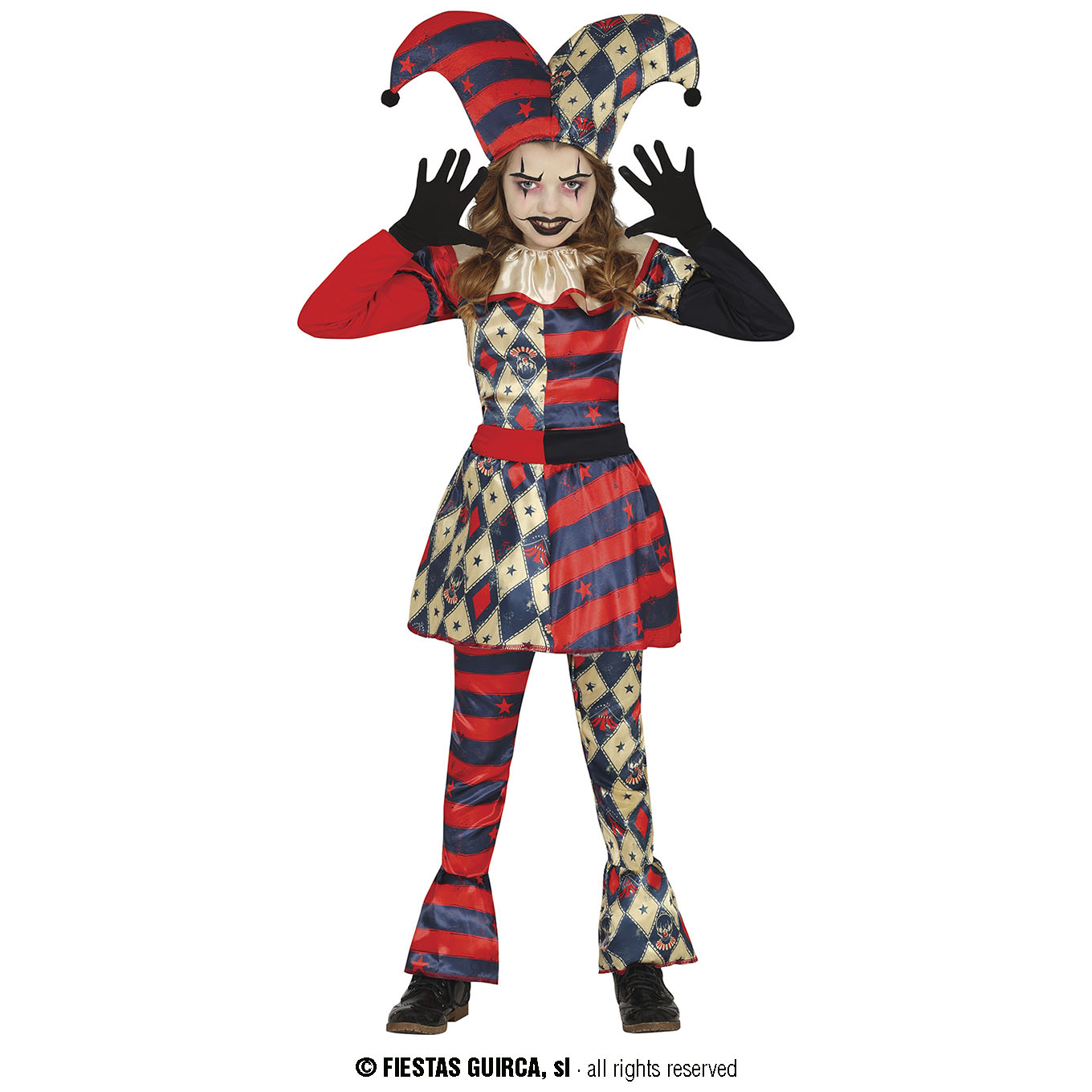 Meisjes Halloween Diamond Harlequin pakje 4-delig