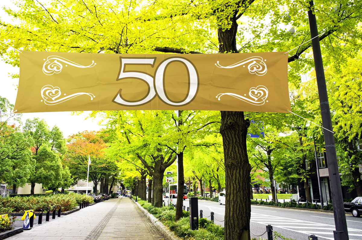 Straatbanner 50 jarig Huwelijk-Jubileum