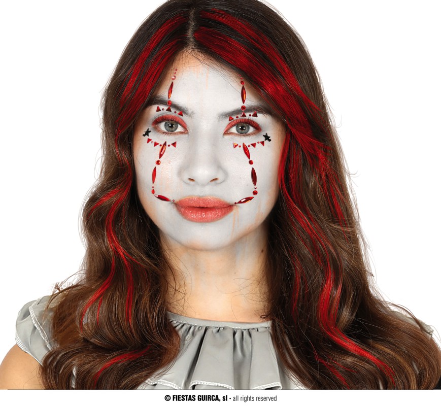 Halloween Gezichtsdecoratie Face Jewel Killer Clown