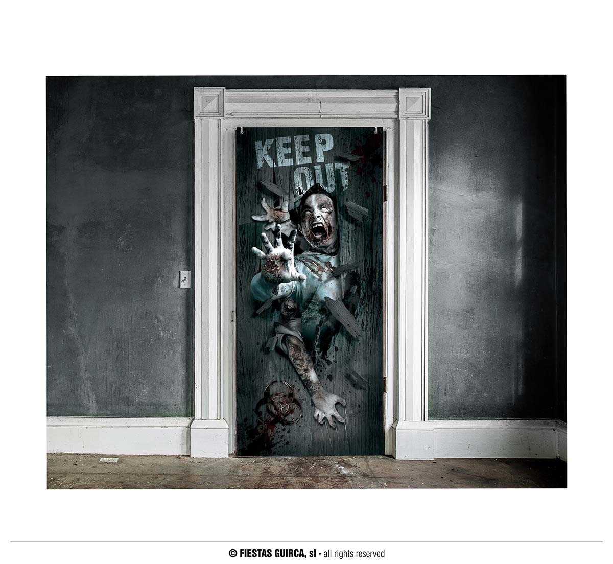 Halloween Deurdecoratie Zombie Attack 80x180 cm