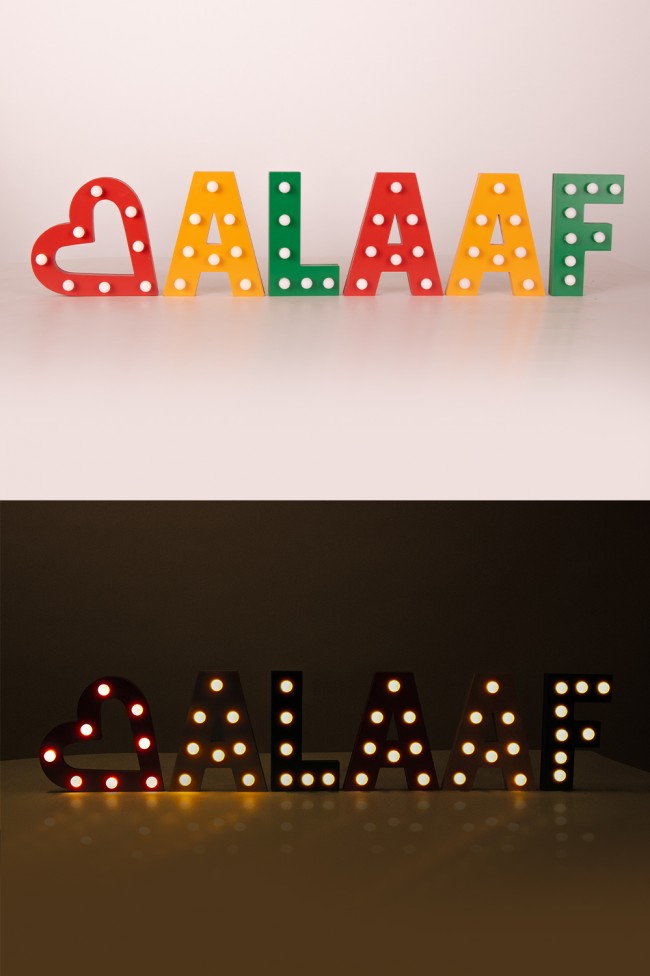 Set Letters  ALAAF met licht