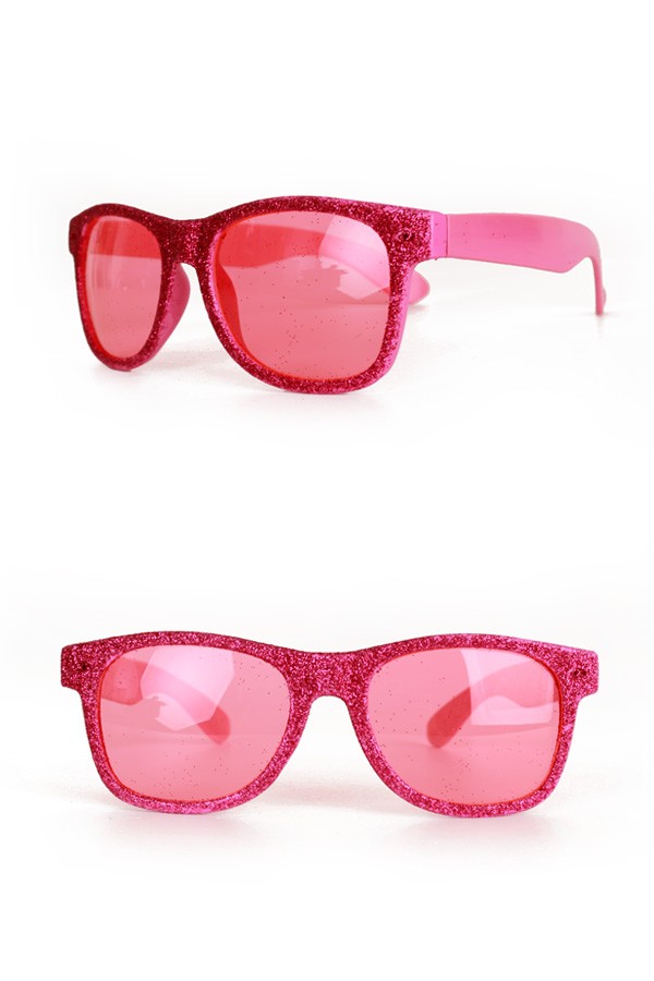 Roze Glitter Bril