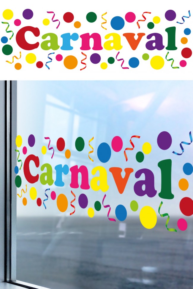 Adhesive Raamsticker Carnaval 