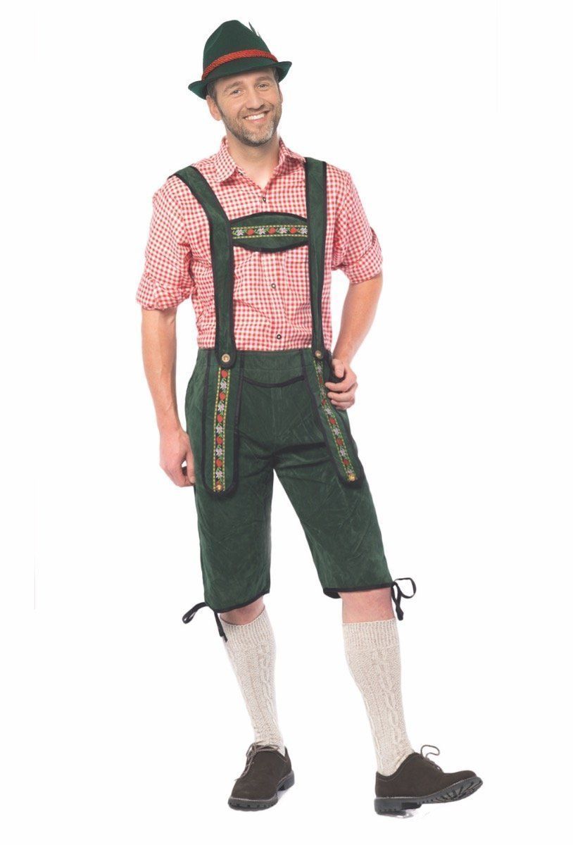 Tirolerbroek groen met bretels