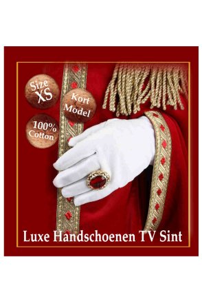 Handschoenen kort wit luxe