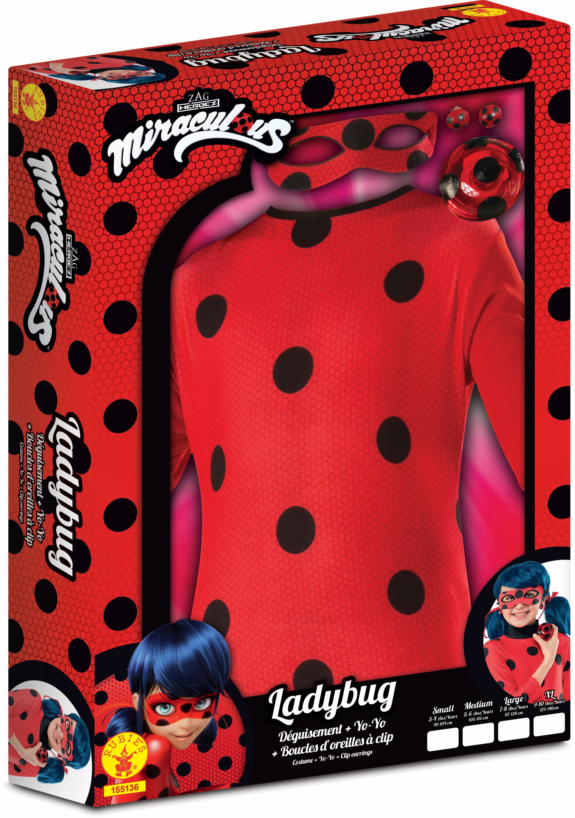 Geschenkdoos Verkleedpak Ladybug 5-delig