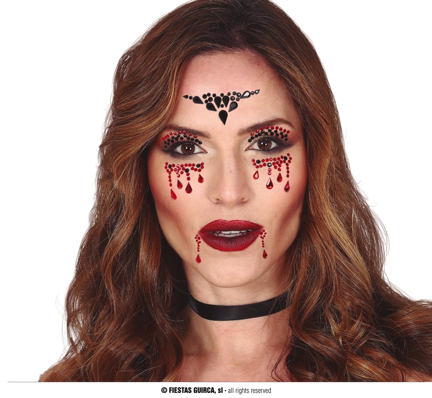 Halloween Gezichtsdecoratie Face Jewel Vampier
