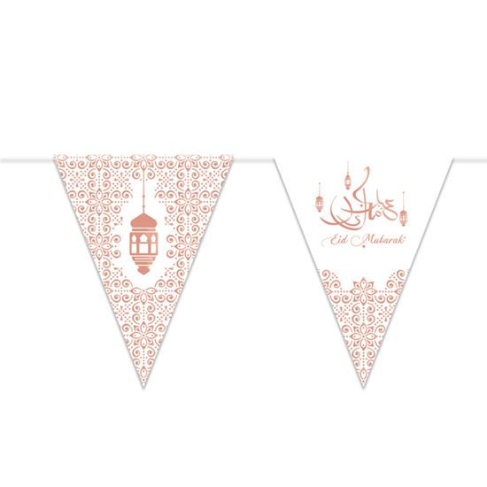 Vlaggenlijn Suikerfeest Offerfeest Eid Mubarak metallic (6m)