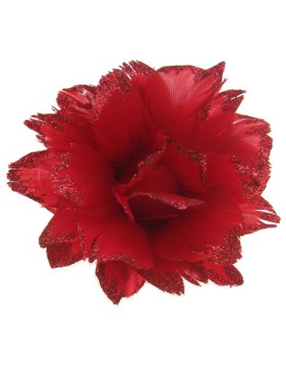 Bloem rood met glitters