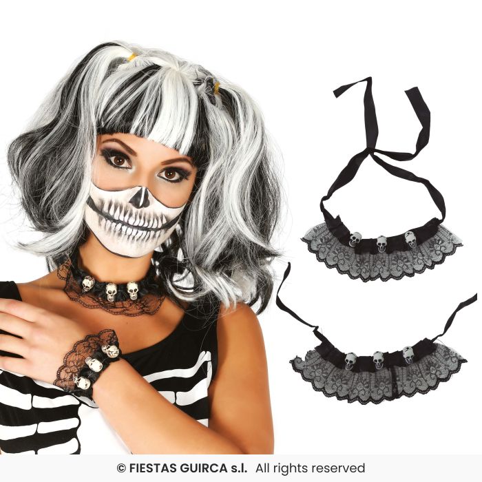 Set Halloween Sieraden met Doodskopjes