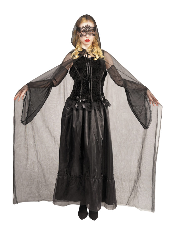  Halloween Dames Verkleedjurk Gothic Black Widow