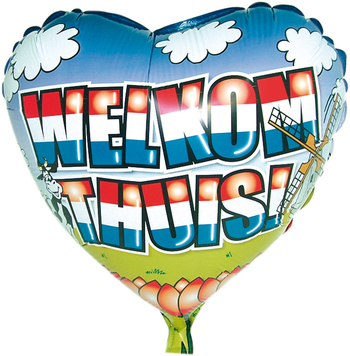 Ballon helium hartvorm Welkom thuis