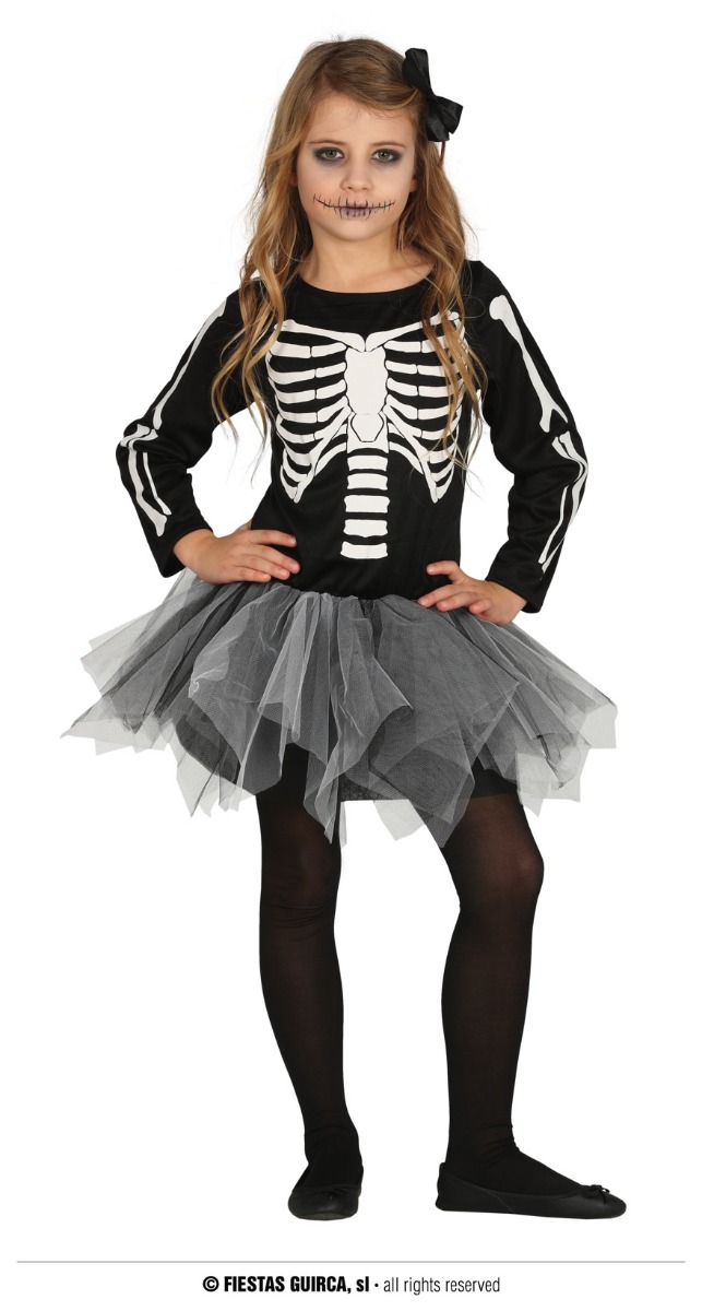 Halloween Meisjes Verkleedjurkje Skeleton Girl