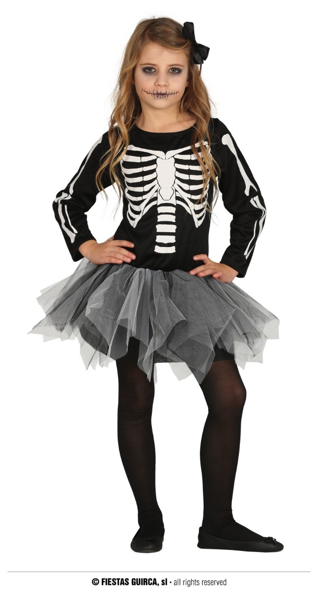 Halloween Meisjes Verkleedjurkje Skeleton Girl