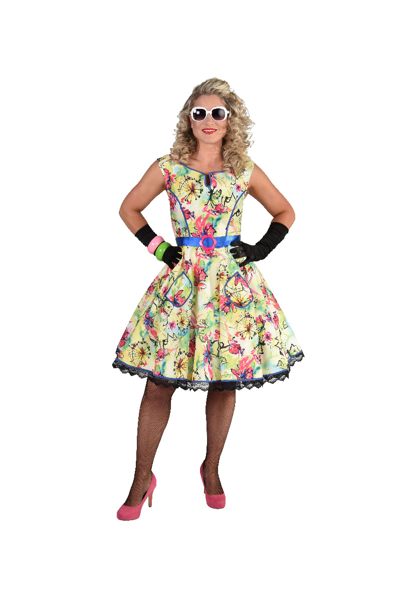 50's Jurk Bloesem Print