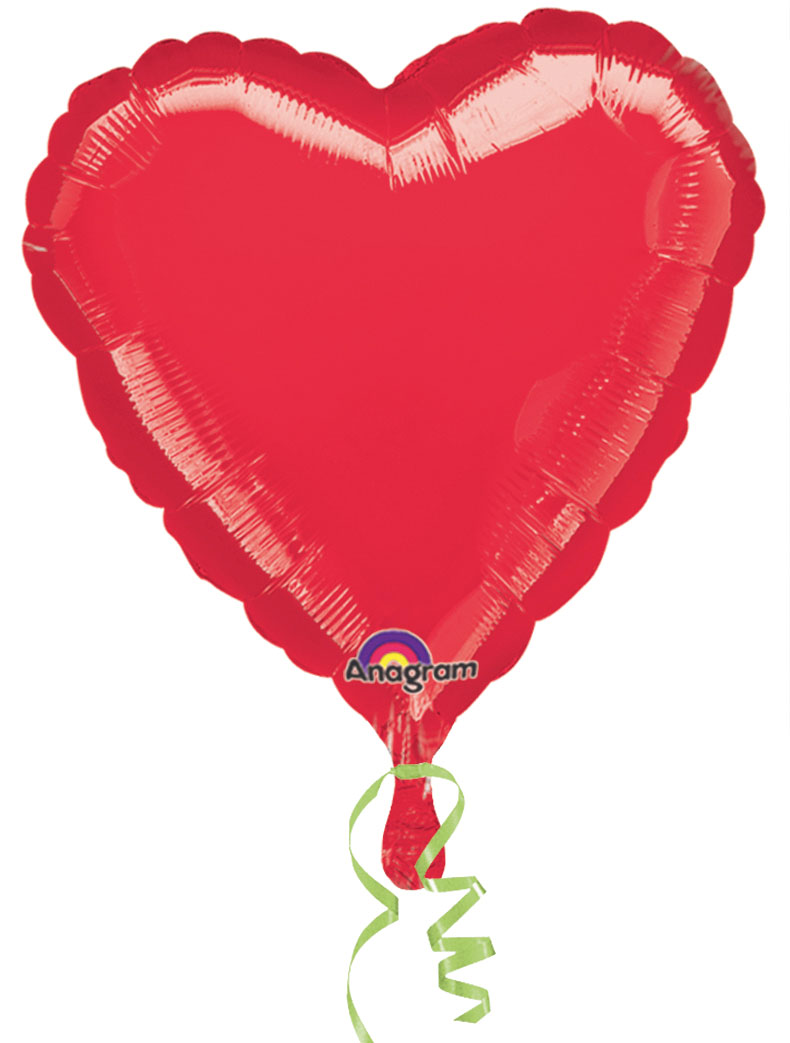 Ballon helium hartvorm rood
