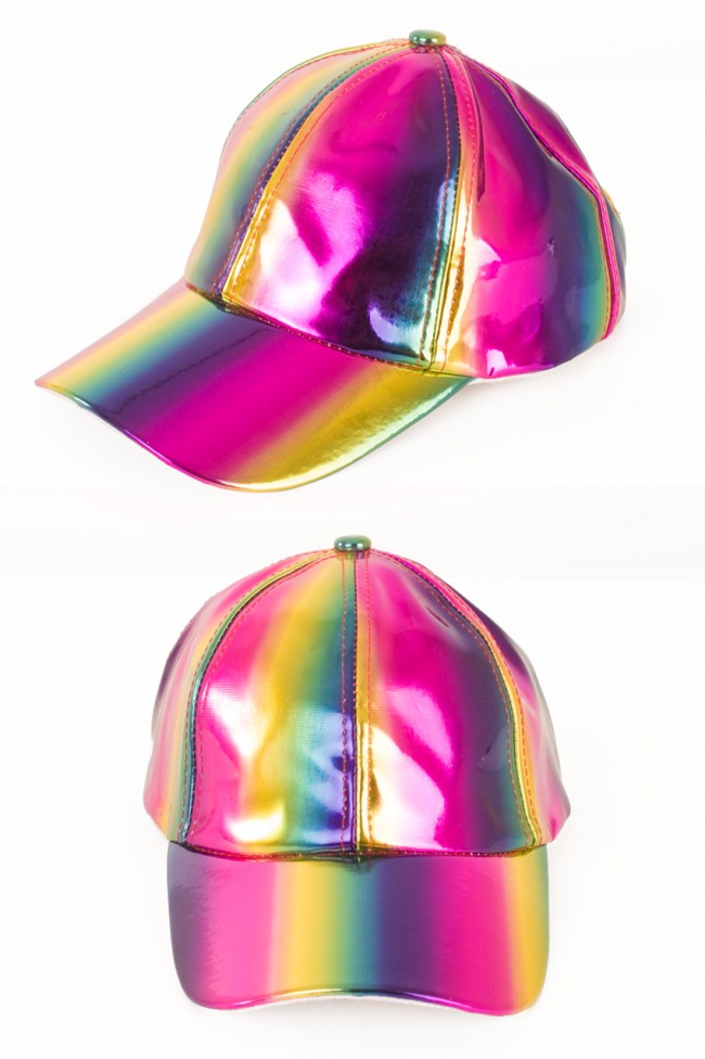 Baseball Pet Regenboog Metallic