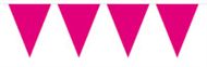 Vlaggenlijn puntvlaggetjes effen magenta