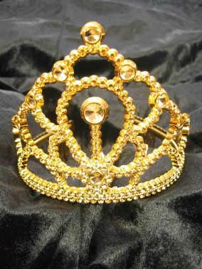 Diadeem prinses met kam goud