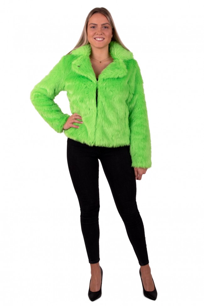 Bontjas Neon Groen Dames 