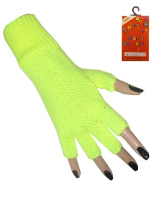 Handschoenen vingerloos fluor geel