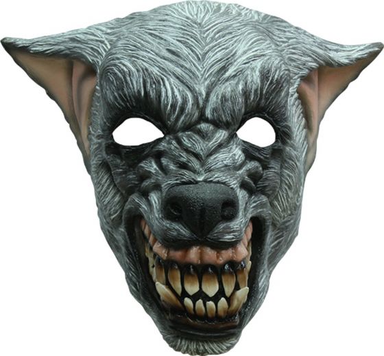 Halloween Latex Masker Wolf Silver