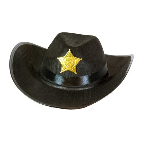 Cowboyhoed Zwart Sheriff kind