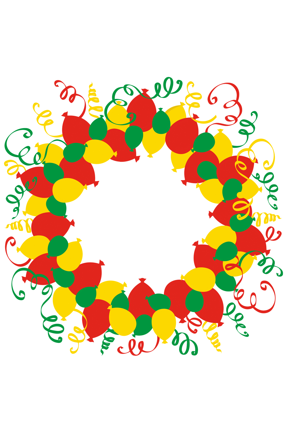 Raamsticker Carnaval Ballonnenkrans