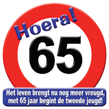 Huldeschild rond 65 jaar