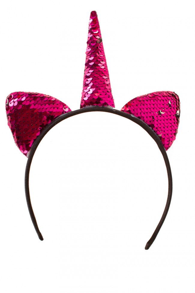 Diadeem Eenhoorn Pailletten Roze