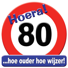 Huldeschild rond 80 jaar