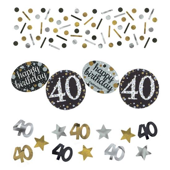 Tafel Versier Confetti Sparkling Gold 40 jaar