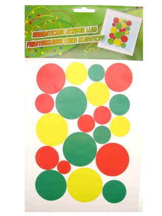 Zelfklevende Sticker Confetti Rood-Geel-Groen