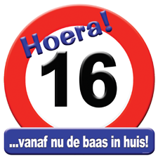 Huldeschild rond 16 jaar