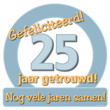 Huldeschild rond 25 jaar getrouwd