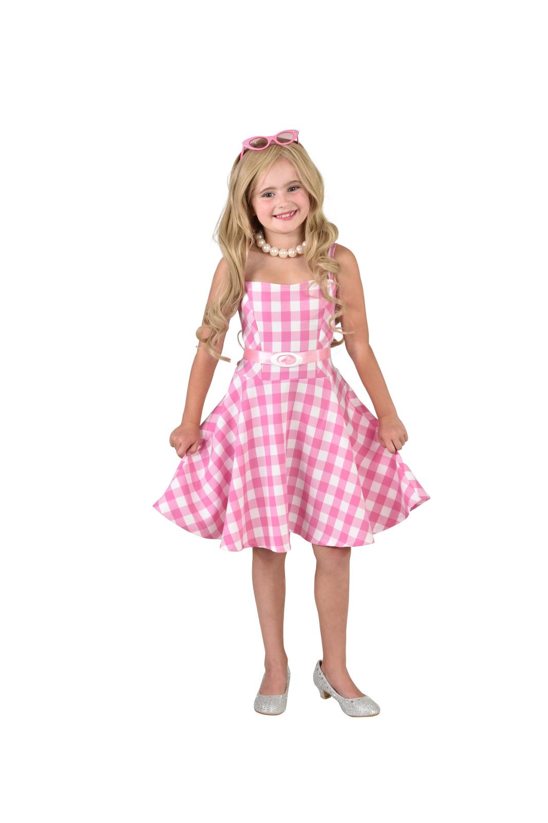Meisjes Poppenjurk Pink-Wit