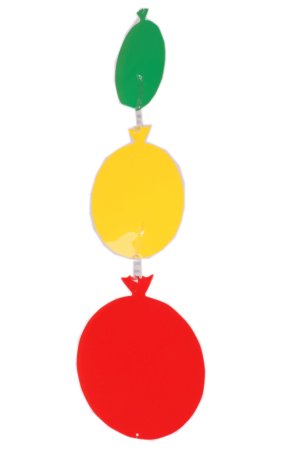 Hangdecoratie rood-geel-groene ballonnen