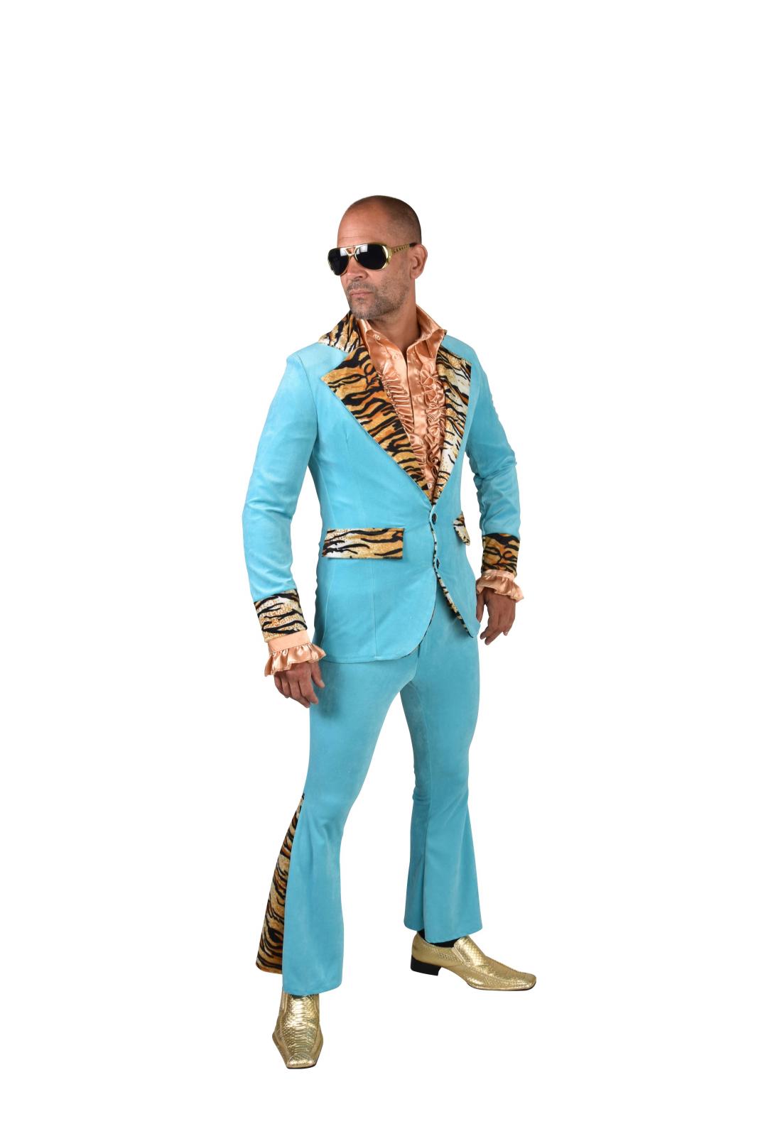 Kostuum Suit Nicky Fluweel Turquoise